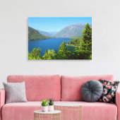 Het meer van Cushman in de zomer Canvas Afdruk (Insitu (Woonkamer))