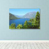 Het meer van Cushman in de zomer Canvas Afdruk (Insitu (Houten vloer))