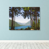 Het meer van Cushman in de zomer Canvas Afdruk (Insitu (Houten vloer))