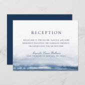 Het meer van de Harbor Wedding Reception Kaart (Voorkant / Achterkant)