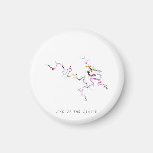 Het meer van de minimalistische Silhouette Magnet