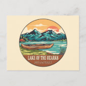 Het meer van de Ozarks Missouri Boating Vist Emble Briefkaart (Voorkant)