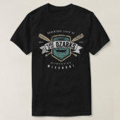 Het meer van de Ozarks Missouri, Gevist Boat Campi T-shirt (Design voorkant)
