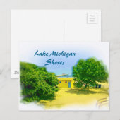 Het meer van de schoorstenen van het strand van Ch Briefkaart (Voorkant / Achterkant)