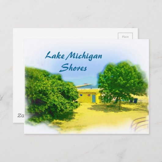 Het meer van de schoorstenen van het strand van Ch Briefkaart (Voorkant / Achterkant)