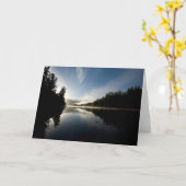 Het Meer van de spiegel • Wenskaart Kaart (Gele Bloem)