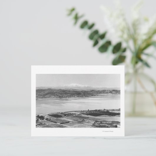 Het meer van Elsinore, de luchtstad CA en het Uitz Briefkaart (Staand voorkant)