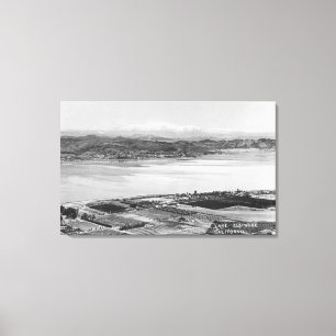 Het meer van Elsinore, de luchtstad CA en het Uitz Canvas Afdruk