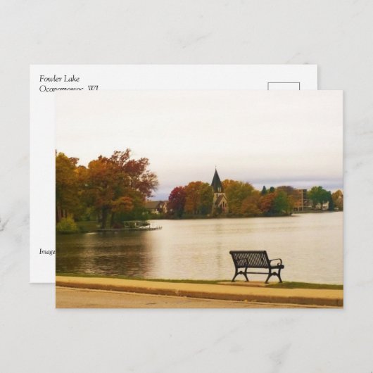 Het meer van Fowler in het najaar, WI Briefkaart (Voorkant / Achterkant)