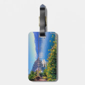 Het meer van Genève in Montreux, Vaud, Zwitserland Bagagelabel (Achterkant verticaal)