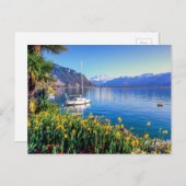 Het meer van Genève in Montreux, Vaud, Zwitserland Briefkaart (Voorkant / Achterkant)
