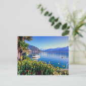 Het meer van Genève in Montreux, Vaud, Zwitserland Briefkaart (Staand voorkant)