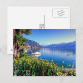 Het meer van Genève in Montreux, Vaud, Zwitserland Briefkaart (Voorkant / Achterkant)