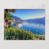 Het meer van Genève in Montreux, Vaud, Zwitserland Briefkaart (Voorkant)