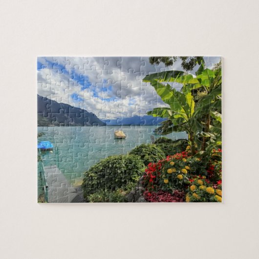 Het meer van Genève in Montreux, Zwitserland Legpuzzel (Horizontaal)