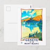 Het meer van Genève over het hoofd gezien door Mon Briefkaart (Voorkant / Achterkant)