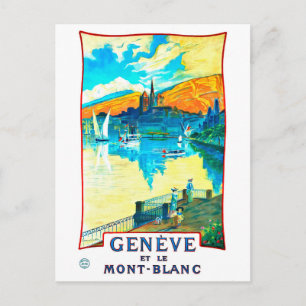 Het meer van Genève over het hoofd gezien door Mon Briefkaart