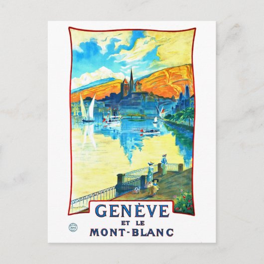 Het meer van Genève over het hoofd gezien door Mon Briefkaart (Voorkant)