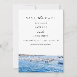 Het meer van Genève Wisconsin bespaart de datum Save The Date