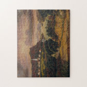 Het meer van George en het dorp Caldwell Legpuzzel (Verticaal)