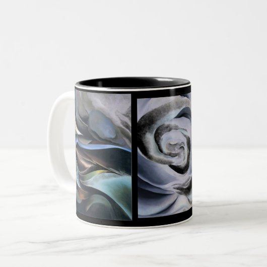 Het meer van Georgia O'Keeffe, Tweekleurige Koffiemok (Voorkant links)