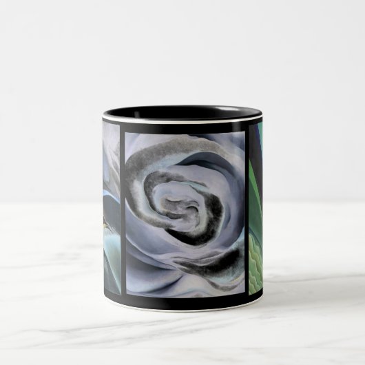 Het meer van Georgia O'Keeffe, Tweekleurige Koffiemok (Center)