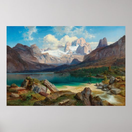 Het meer van Gosau met een Uitzicht van het Dachst Poster (Voorkant)