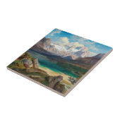 Het meer van Gosau met een Uitzicht van het Dachst Tegeltje (Zijkant)