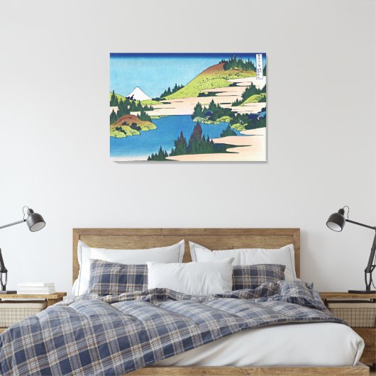 Het meer van Hakone in de provincie Sagami Canvas Afdruk (Insitu (Slaapkamer))