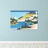 Het meer van Hakone in de provincie Sagami Canvas Afdruk (Insitu (Houten vloer))