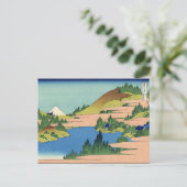 Het meer van Hakone, provincie Sagami (door Hokusa Briefkaart (Staand voorkant)
