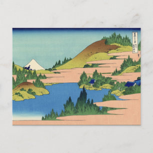 Het meer van Hakone, provincie Sagami (door Hokusa Briefkaart