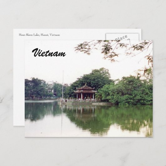 het meer van hanoi briefkaart (Voorkant / Achterkant)