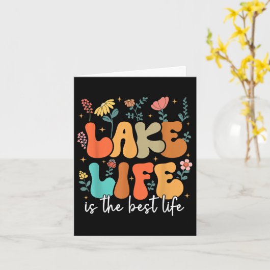 Het meer van het leven is de beste Vibes Summer Va Kaart (Gele Bloem)