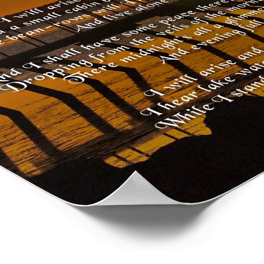 Het meer van Innisfree, Yeats Poster (Hoek)