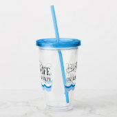 Het meer van Life Cuz stranden zijn zout Acryl Drinkbeker (Links)