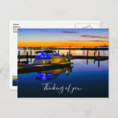 Het meer van Ray Hubbard Rockwall TX Sunset Thinki Briefkaart (Voorkant / Achterkant)