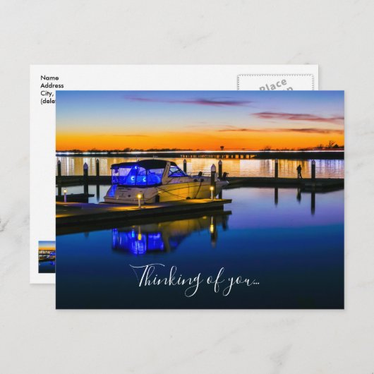 Het meer van Ray Hubbard Rockwall TX Sunset Thinki Briefkaart (Voorkant / Achterkant)