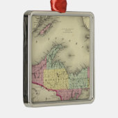 het meer van Superior en het noordelijke deel van  Metalen Ornament (Rechts)