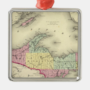 het meer van Superior en het noordelijke deel van Metalen Ornament