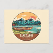 Het meer van Tahoe Boating Vissen Emblem Briefkaart (Voorkant)