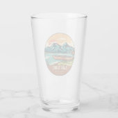 Het meer van Tahoe Boating Vissen Emblem Glas (Achterkant)