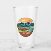 Het meer van Tahoe Boating Vissen Emblem Glas (Voorkant)