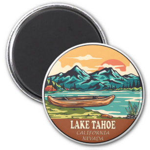 Het meer van Tahoe Boating Vissen Emblem Magneet