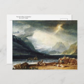 Het meer van Thun, Zwitserland door J.M.W. Turner Briefkaart (Voorkant / Achterkant)