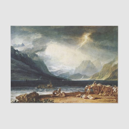 Het meer van Thun, Zwitserland door J.M.W. Turner Tissuepapier (Voorkant)