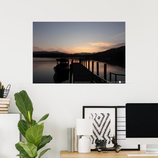 Het meer van Windemere, het meer district Poster (Thuiskantoor)