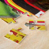 Het meer van Xochimilco Mexico. Jigzaag Puzzle Legpuzzel (Zijkant)