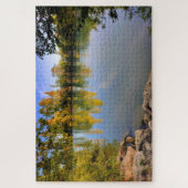 Het meer, Villefagnan, Charente, Frankrijk Legpuzzel (Verticaal)