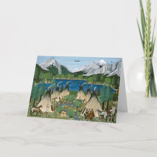 Het meer Wallowa van Nez Perce ~ Kaart (Voorkant)